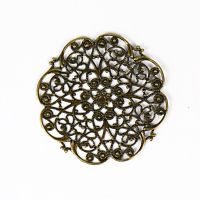 Vintage bronze metal flower craft scrapbooking handmade DIY embellishment 5pcs/lot