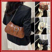 SHOUS หรูหราสุดหรู ประณีตประณีตประณีต พังก์สไตล์ หนังพียู กระเป๋า Crossbody กระเป๋าแมสเซนเจอร์ กระเป๋าโท้ท กระเป๋าสะพายไหล่ลายหมุด