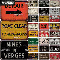 Lupeishop Vintage Detour Road ป้ายโลหะใสป้ายดีบุก-ตกแต่งแผ่นโลหะประตู-เหมาะสำหรับบ้านบาร์หรือโรงรถ-ปรับแต่งผับป้ายประตูผนัง