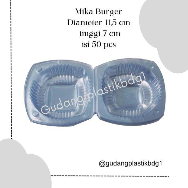 Mika roti burger / mika plastik hamburger / PAK | Lazada Indonesia
