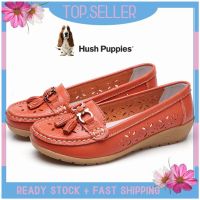 HUSH PUPPIES รองเท้าโลฟเฟอร์ ส้นแบน ขนาดใหญ่ สําหรับผู้หญิง ไซซ์ EU 40 41