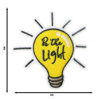 JPatch - (Light bulb) หลอดไฟ ไอเดีย สมอง โลโก้ สัญลักษณ์ สีเหลือง  ตัวรีดติดเสื้อ อาร์มรีด อาร์มปัก มีกาวในตัว การ์ตูนสุดน่ารัก งาน DIY Embroidered Iron/Sew on Patches