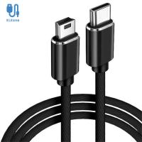 USB การซิงโครไนซ์พอร์ต ELEONE สายข้อมูล Mini T-Port 2.0 USB ชนิด C ชนิดสายชาร์จเร็ว Type-C ไปยังสายมินิ USB สายเคเบิลถ่ายโอนการส่งผ่านข้อมูล USB