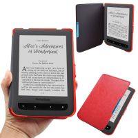 Pocketbook Basic 2 Touch Lux2 Folio Flip Book Cover Case for PB 614 615 624 625 626 ebook eReader Magnetic Closured Pouch CaseCases Covers