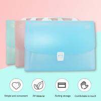 File Folder Multi-pages 13 Pockets Examination Paper Document Accordion File Organizer With Handle School Supplies