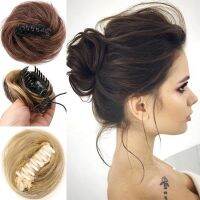 Womens Claw Clip-on Hair Buns Synthetic Curly Chignon ​Fakehair Clip Resistant Womens Bun Wig