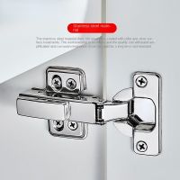 1pcs Hinge Soft Closing Full Overlay Door Hydraulic Hinges No-Drilling Hole Clip-On for Cabinet Cupboard Furniture Hardware
