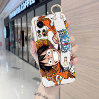 เคสใส่โทรศัพท์สำหรับ Infinix Note 12 2023โน๊ต12 G96โน๊ต12 12โน๊ต12 12i 2022โปรการ์ตูน Lufei หัวเราะเคสโทรศัพท์สายรัดข้อมือเคลือบโลหะด้วยไฟฟ้าหรูหราเคสป้องกันนุ่ม