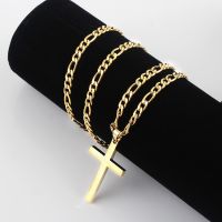 【DT】hot！ 4.5MM Figaro Chain Necklace Gold 316L for Men Fashion Jewelry Pendant Necklaces