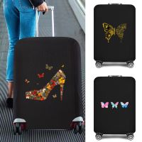 2022 Travel Suitcase Protective Cover for 18-28 Travel Accessories Elastic Luggage Trolley Case Butterfly Printed Dust Cover