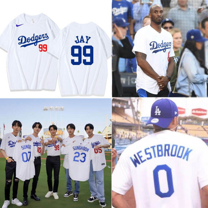 Fir on X: ENHYPEN got their LA Dodgers jersey and ball from