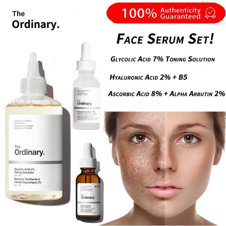 The Ordinary Face Serum Set! Ascorbic Acid 8+Alpha Arbutin 2