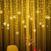 Led Lights Snowflake Curtain Lights Christmas Decoration Icicle Lights String Lights Shopping Malls Shop Decorative Lights.