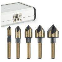 5ชิ้นเซ็ตอุตสาหกรรม Countersink สว่าน Tri-Flat Shank Quick Change Kit เครื่องมือ