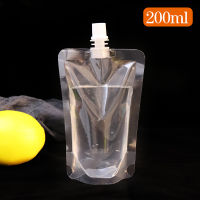 50pcs Pouches Drinks Collapsible Lightweight Reusable Liquid Container Plastic Flasks Spout Bags