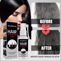 สเปรย์เปลี่ยนสีผม สเปรย์ฉีดผมขาว สเปรย์ฉีดผมดํา สเปรย์ผมดํา สเปรย์บำรุงเส้นผมปิดผมขาว Treatment Serum Anti Hair Loss Hair Growth Spray Hair White Hair Repair Black Hair