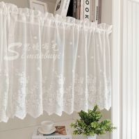 [COD] Balcony half-cut curtain floating short half window kitchen bay gauze blackout