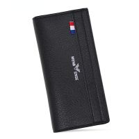 Mens Leather Wallet ID Card Holder Purse Checkbook Long Clutch Bifold Business Money Bag Man Wallets Cartera Hombre Carteras