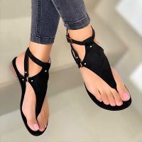 【CW】Women Sandals 2023 Summer Outdoor Beach Flip-flop Sandals Solid Fashion Gladiator Sandals Women Flats Casual Ladies Shoes