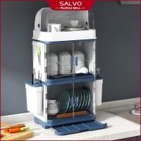 【YOYO Household Products】 SALVO แผ่นตู้จานขนาดใหญ่ที่จัดระเบียบกล่องชั้นเก็บของชั้นคว่ำจานครัวที่ถอดออกได้