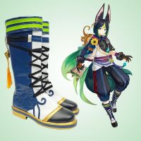 【LZ】卍☑™  Jogo Genshin Impact Tighnari Cosplay Traje Sapatos e Botas Acessórios para Festa do Dia das Bruxas Custom Made