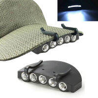 [hot]Super Bright Night Fishing 5-LED Cap Light Headlight Headlamp Head Flashlight Head Hat Clip on Light Fishing Head Lamp