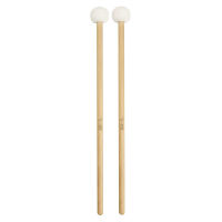 1 Pair Felt Mallets Drum Sticks with Wood Handle for Percussion Instrument White