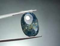 ไพลิน (Blue Sapphire) ออสเตรเลีย เผาเก่า น้ำหนัก 9.60 ct. ขนาด 12.9*3.3*18.6 mm. พลอยแท้ 100% เนื้อดี ราคาถูก