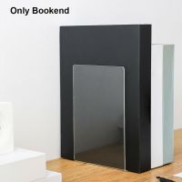 Desktop Organizer Office Stationery Book End Reading L Shape Transparent Acrylic BookShelf For Home Office School