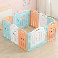 Baby Playard พับได้ในร่มเด็กวัยหัดเดิน Crawling Safety Playpen Play Gate Yard for Home Pink White Green