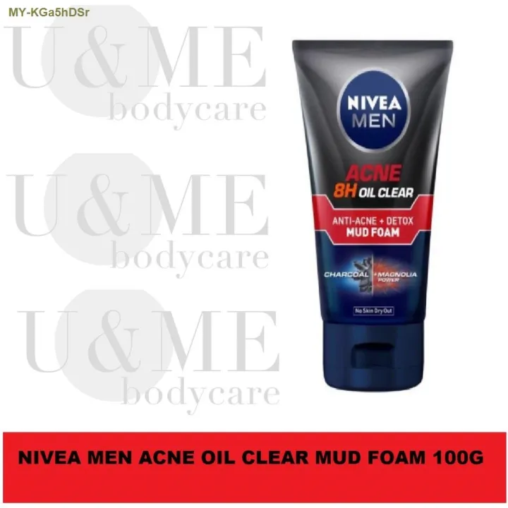 New Nivea Men Acne Oil Clear Acne Defense Purify Scrub/Anti Acne Mud ...