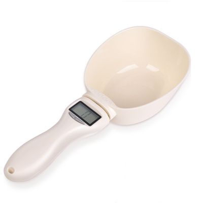 Pet Food Scale Electronic Measuring Tool Dog Feeding Bowl Measuring Spoon Kitchen Scale Digital Display Weighing Spoon