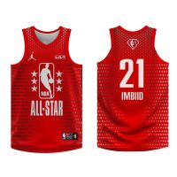 NEW NBA ALLSTAR RED JOEL EMBIID JERSEY 2022 FREE CUSTOMIZE NAME AND NUMBER FOR NON COD TRANSACTION ONLY full sublimation high quality fabrics/ nba all-star jersey