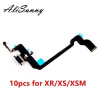 Alisunny 10ชิ้นสายเคเบิ้ลยืดหยุ่นสำหรับชาร์จพอร์ต XR XS XSM ตัวเชื่อมต่อ USB ที่ชาร์จอะไหล่ซ่อมไมโครโฟน