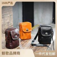 卍✹ 2023 ใหม่original Handmadeผักกระป๋องหนังcasual Mensกระเป๋าcowhide Retroกระเป๋าคาดเอวกระเป๋าหนังผู้ชายmessengerกระเป๋า