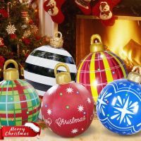 【cw】60cm Christmas Ball Ornaments Creative Christmas Tree Decorations Household Outdoor Fun Pvc Inflatable Toy Ball Christmas Gift ！