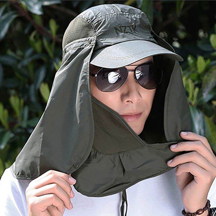 Outdoor Sports Hiking Visor Hat UVSummer Sun Hat Protection Face Flap