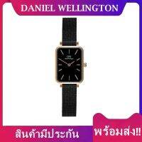 DW- Quadro Pressed Ashfield 20x26mm / 29x36.5mm สายสีดำหน้าปัดดำ