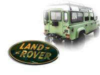 แผ่นป้าย โลโก้ติดรถยนต์ LOGO Land Rover วงรีสีทองขนาด 4.3 x 8.6  cm ราคาดีที่สุด จบในที่เดียว**มาร้านนี่จบในที่เดียว**