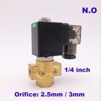 2 way brass water Normally open solenoid valve no 1/4 inch 12V DC Orifice 2.5mm/3mm 0-16bar/10bar Screw Air Compressor valve Plumbing Valves