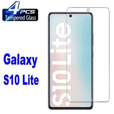 กระจก Samsung S10ลายกาแลคซีมีอลูมิเนียมสูง2/4ชิ้นสำหรับหน้าจอ Lite