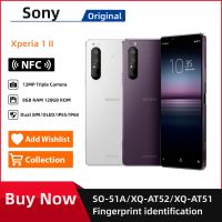 Sonys Xperias 1 II Octa-core 6.5inches 8GB RAM 128GB ROM 12MP กล้อง Triple 5G LTE ลายนิ้วมือ Android ปลดล็อคโทรศัพท์มือถือ