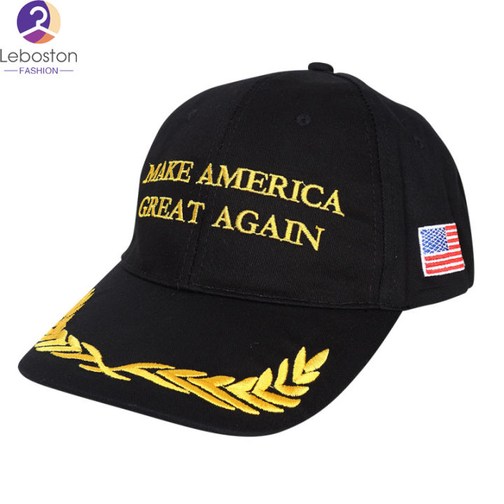 หมวก-leboston-hat-make-america-great-again-หมวก-donald-trump-2016หมวกเบสบอลแบบปรับได้ของ-republican-unisex-adult-black-peace