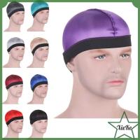 XIEKE อีลาสติก หมวก durag ผู้ชาย สีทึบทึบ ระบายอากาศได้ระบายอากาศ หมวก durag หลากสี ของใหม่ หลากสี หมวกลายคลื่น สำหรับผู้ชาย