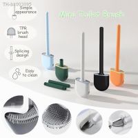 ✣ Mini Toilet Brush Silicone Cleaning Brush With Detachable Handle Cleaner Brush Set Wall Mounted Wc Flexible Brush Bathroom Kit