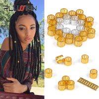 【CW】 Adjustable Hair Cuff Braids 50Pcs 100Pcs Pink Gold Dreadlock Rings Beads