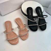 Light luxury fairy wind Bling ineffective rhinestone sandals [the quality is too good to be ridiculous] beach sandals for seaside vacation 【QYUE】