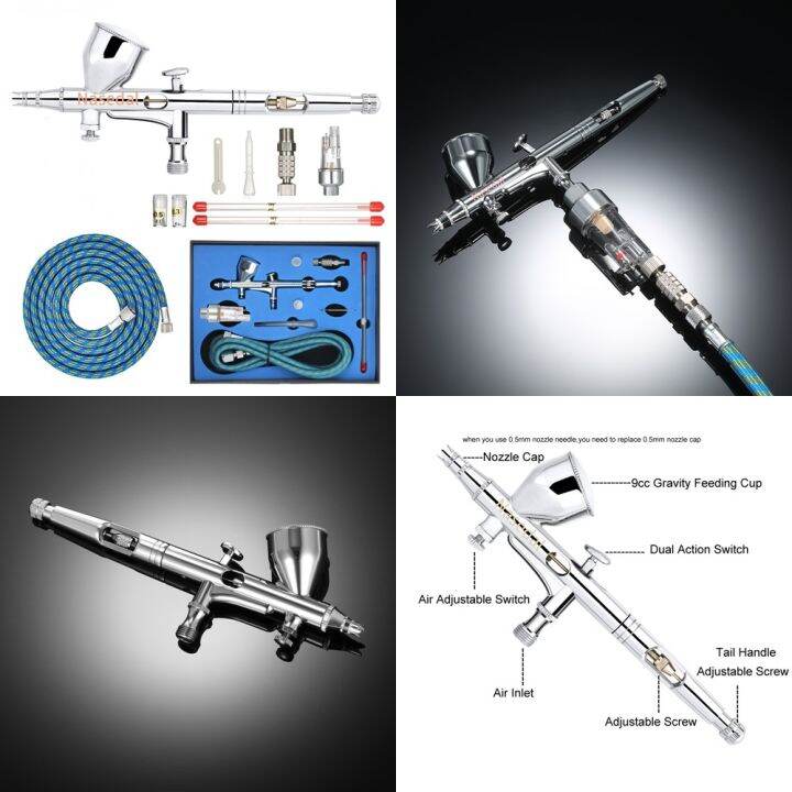 airbrush set lengkap parts Premium paket air brush gun set aksesoris