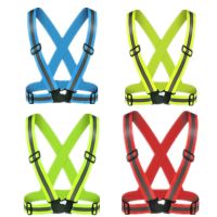 Highlight Reflective Straps Night Running Riding Clothing Adjustable Safety Vest Elastic Band for Adults Children Wholesale