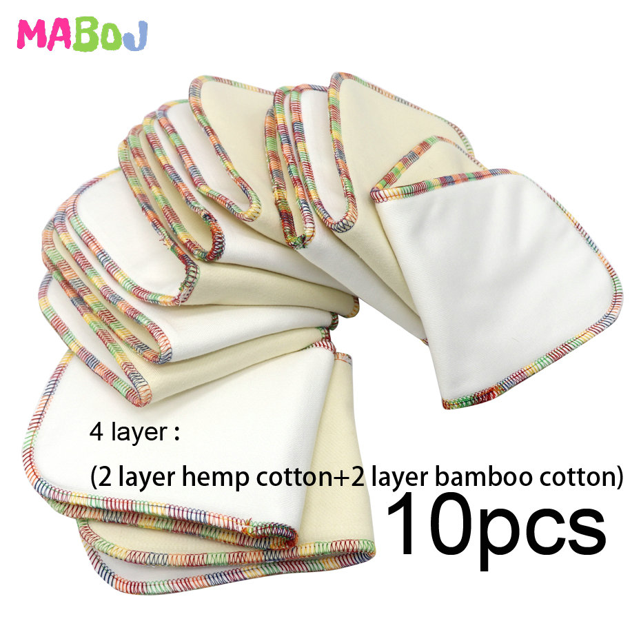 MABOJ Cloth Diaper Inserts 4 Layers 